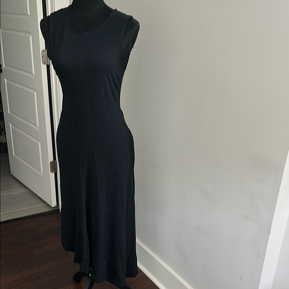 Black Asymmetrical Sleeveless Sheath Dress